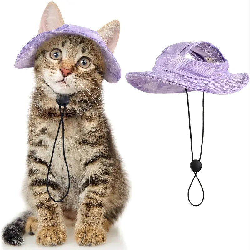 Pet Hat with Ear Holes - Sun Protection for Cats & Dogs