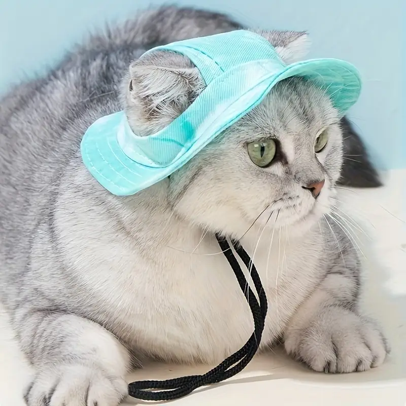 Pet Hat with Ear Holes - Sun Protection for Cats & Dogs