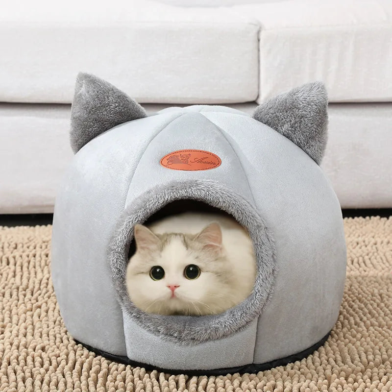Cozy Cat Cave Bed for Winter - PetAura