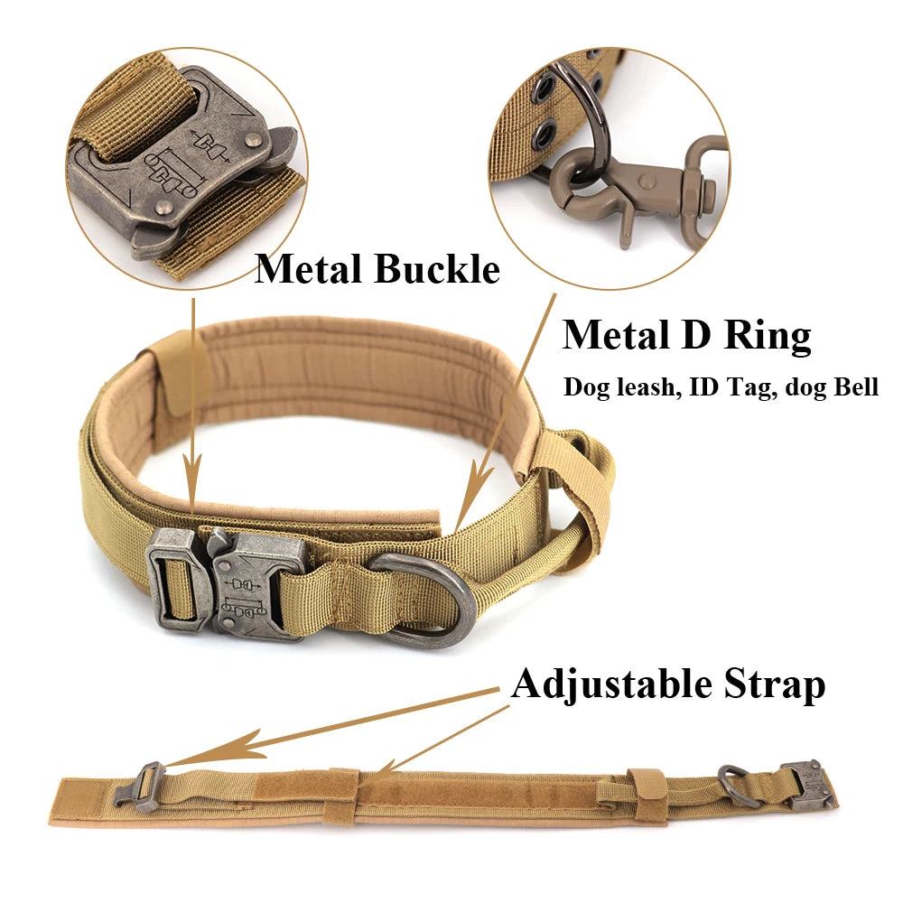 Tactical Dog Harness with Leash and Pouches - PetAura