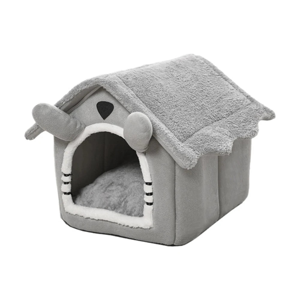 Cozy Gray Cat House - PetAura