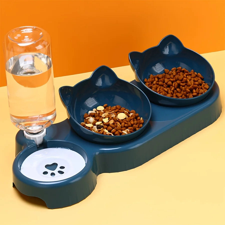 Cat Feeding Set with Water Feeder - PetAura