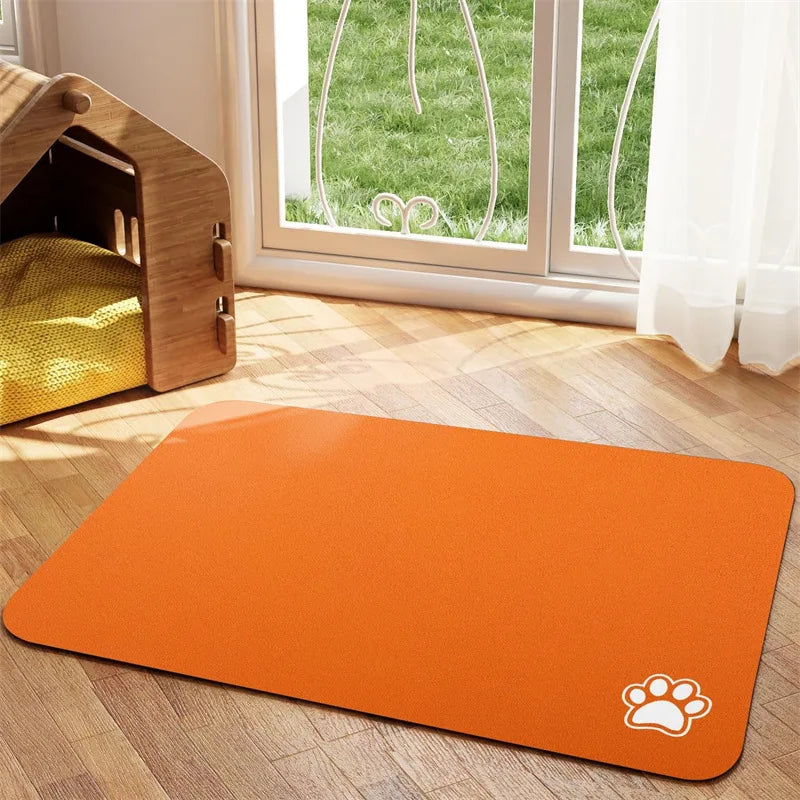 Absorbent Pet Feeding Mat - Non-Slip & Easy Clean for Dogs and Cats