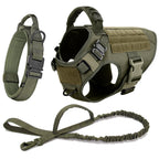 Tactical Dog Harness with Leash and Pouches - PetAura