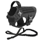 Tactical Dog Harness with Leash and Pouches - PetAura