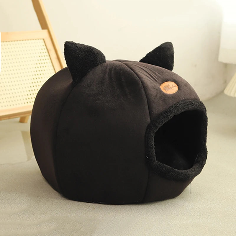 Cozy Cat Cave Bed for Winter - PetAura
