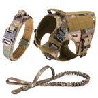 Tactical Dog Harness with Leash and Pouches - PetAura
