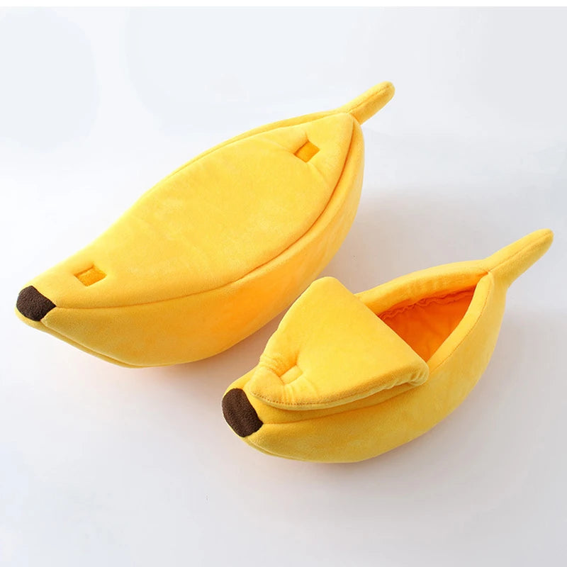Banana Cat Bed - PetAura