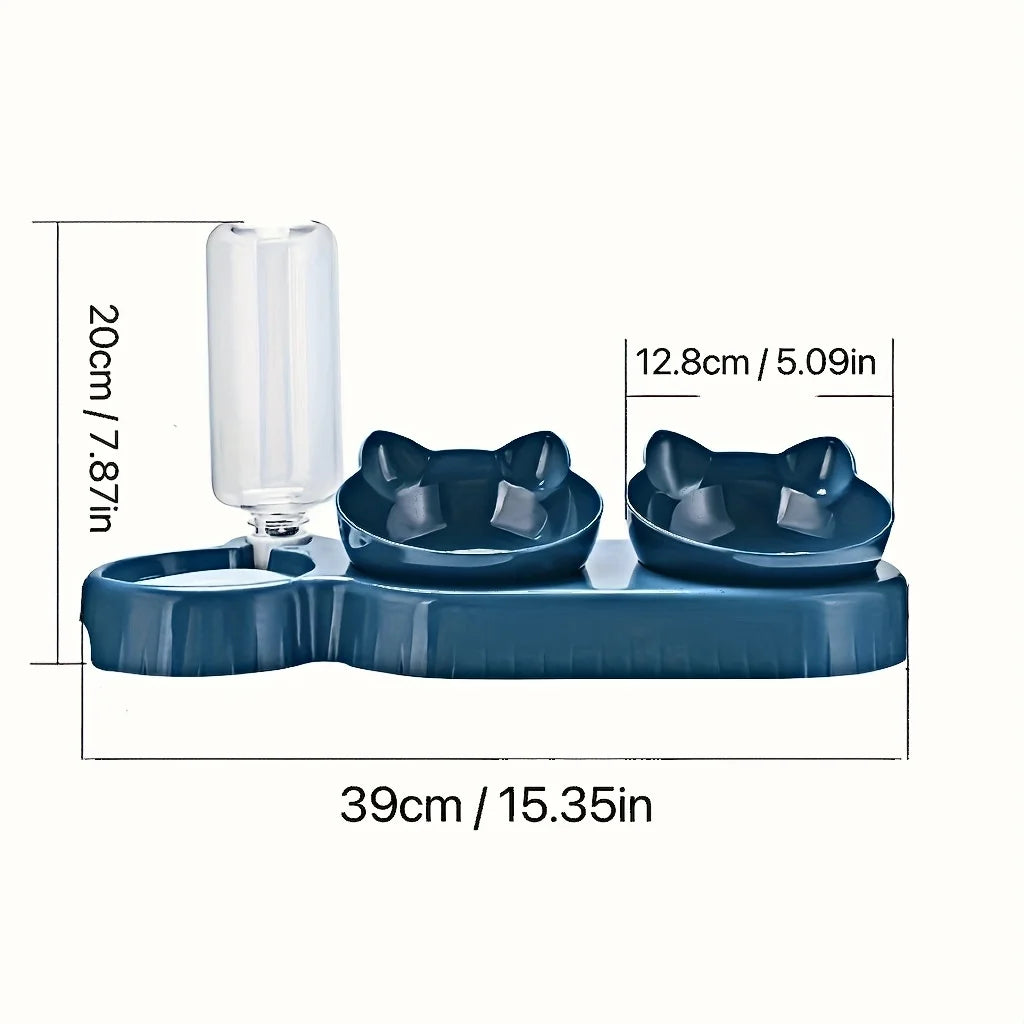 Cat Feeding Set with Water Feeder - PetAura