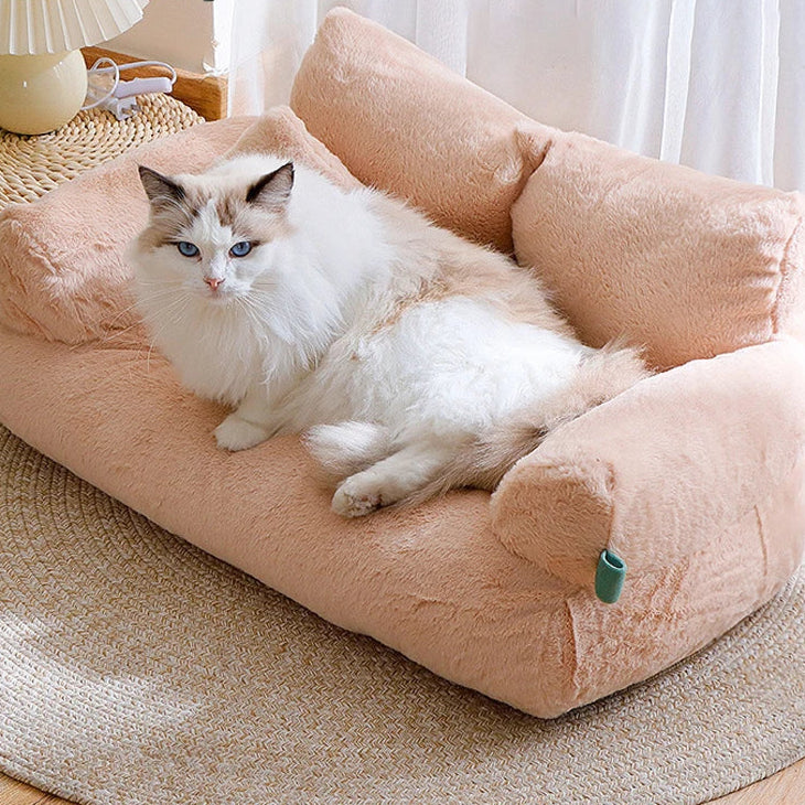 Luxury Cat Bed Sofa Winter Warm Cat Nest Pet Bed for Small Medium Dogs Cats Comfortable Plush Puppy Bed Pet Supplies