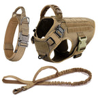 Tactical Dog Harness with Leash and Pouches - PetAura