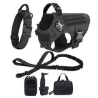 Tactical Dog Harness with Leash and Pouches - PetAura