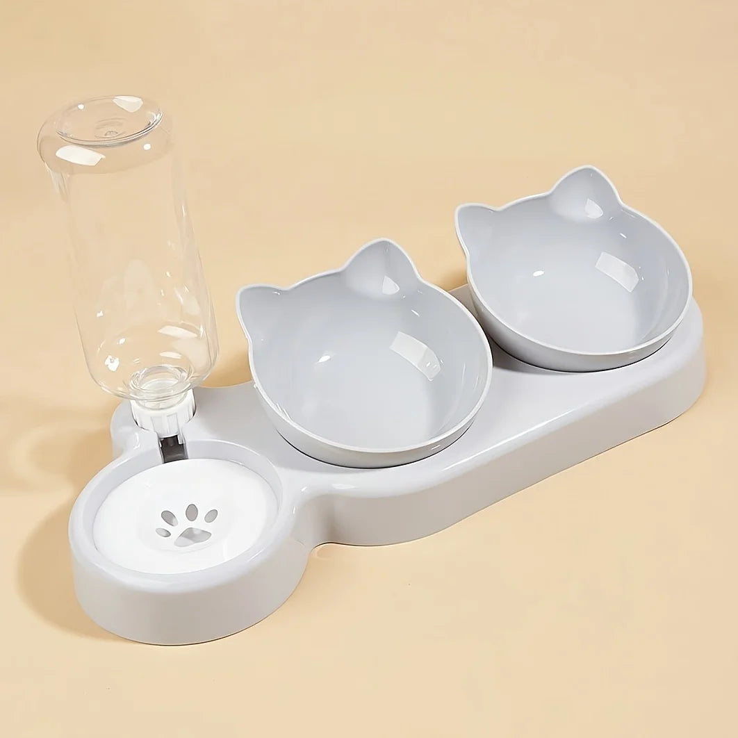 Cat Feeding Set with Water Feeder - PetAura