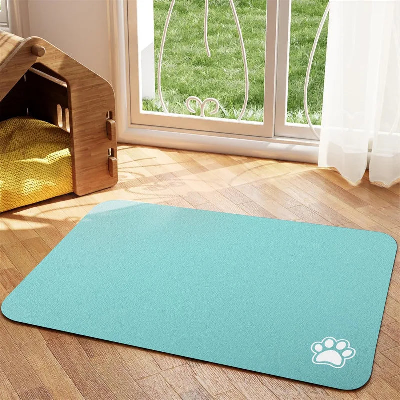 Absorbent Pet Feeding Mat - Non-Slip & Easy Clean for Dogs and Cats