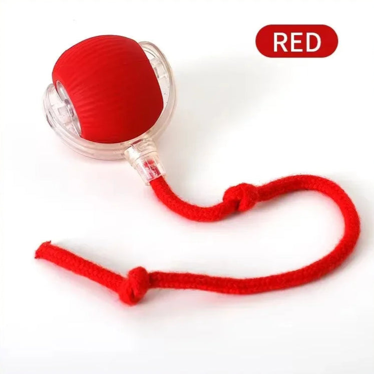 Smart Cat Toys Automatic Rolling Ball Fake Tail Rechargeable Electric Pet Interactive Toy Dog Cat Training Imitate Mouse Tail