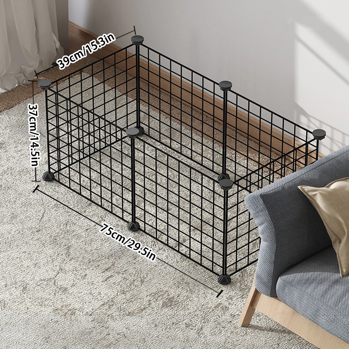 Dog cage Wire mesh fence indoor teddy animal escape barrier