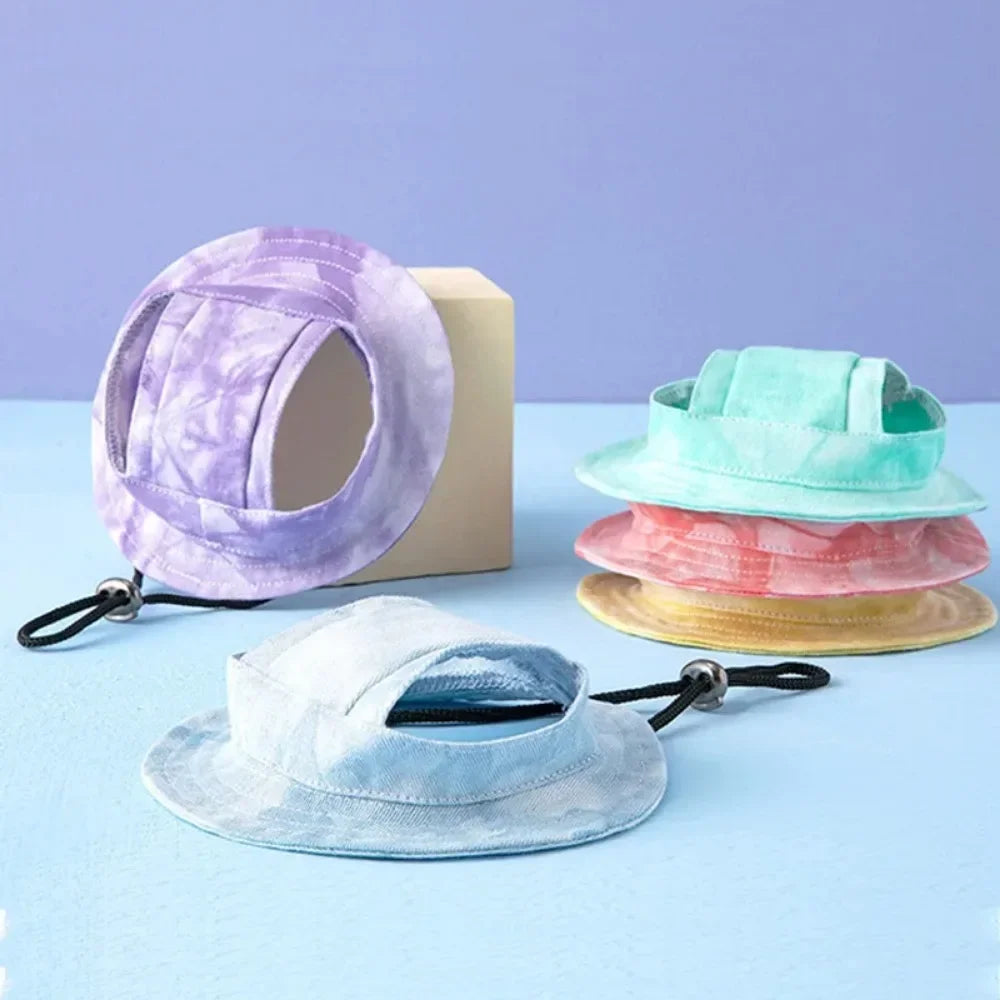 Pet Hats Cat Hat with Ear Holes Sunscreen Baseball Cap for Large Medium Small Dogs Summer Cat Cap Sun Hat Outdoor Hiking Hat