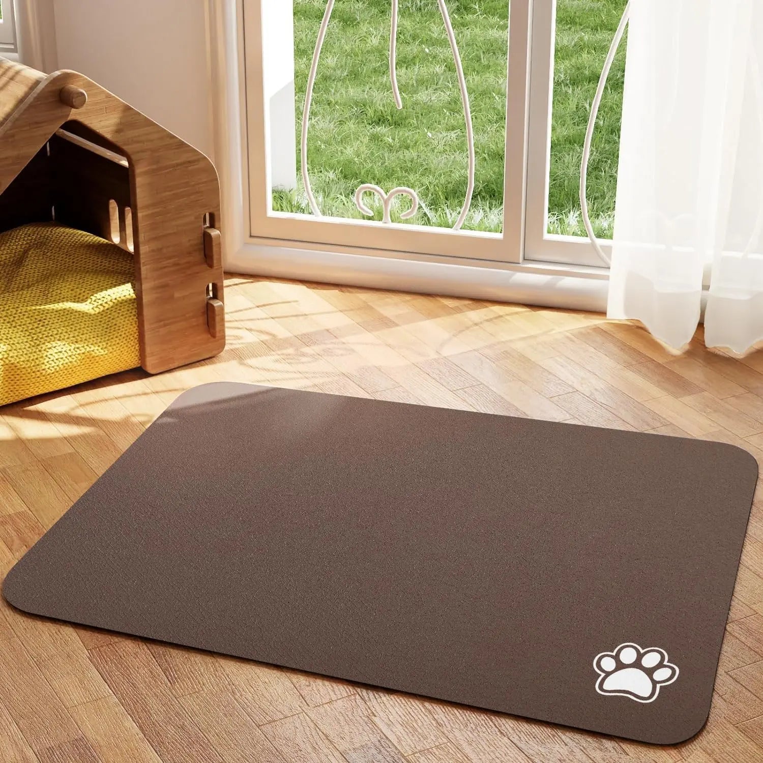 Absorbent Pet Feeding Mat - Non-Slip & Easy Clean for Dogs and Cats
