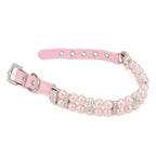 Elegant Pearl Pet Collar with Rhinestones - PetAura