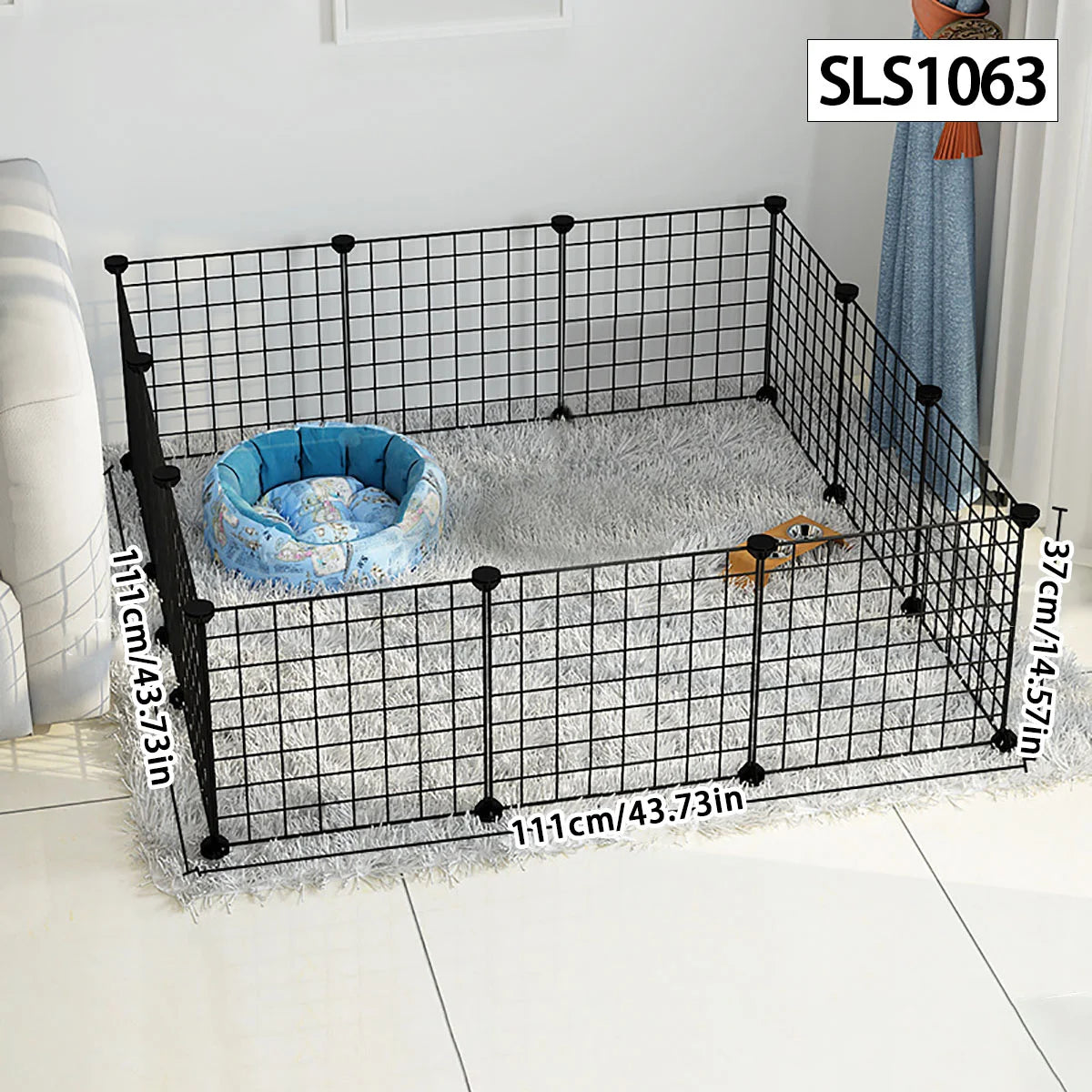 Dog cage Wire mesh fence indoor teddy animal escape barrier