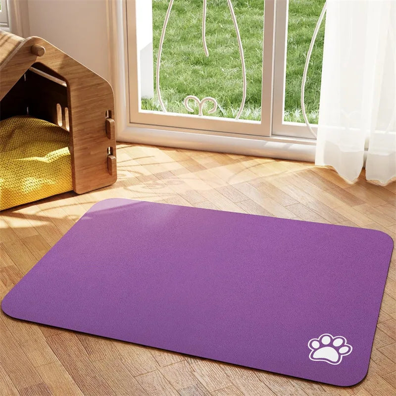 Absorbent Pet Feeding Mat - Non-Slip & Easy Clean for Dogs and Cats