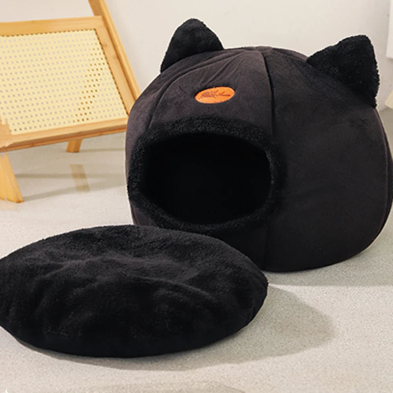 Cozy Cat Cave Bed for Winter - PetAura