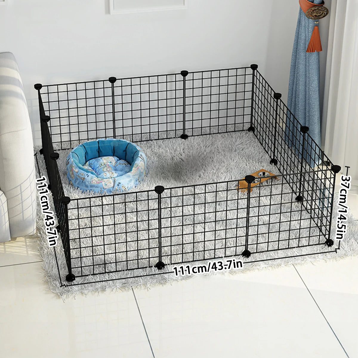 Dog cage Wire mesh fence indoor teddy animal escape barrier