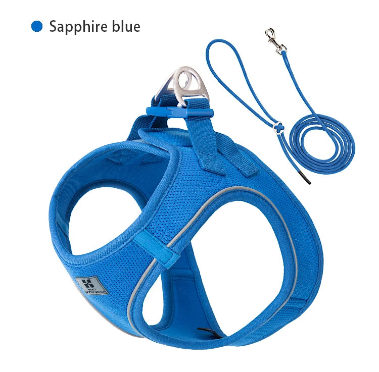 Adjustable Reflective Dog Harness Leash Set - PetAura