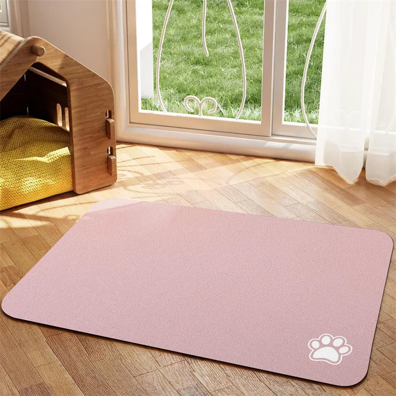 Absorbent Pet Feeding Mat - Non-Slip & Easy Clean for Dogs and Cats