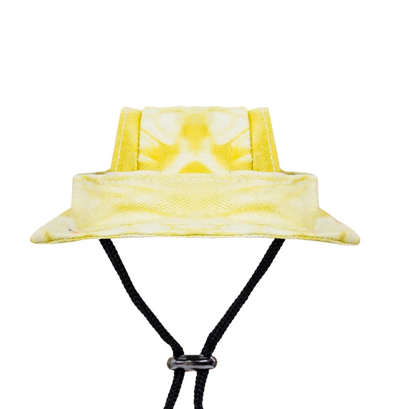Pet Sun Hat with Ear Holes - Adjustable Summer Cap for Dogs and Cats