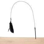 Cat Toy Cat Teaser Stick With Bell Extended Rod Suction Cup Self High And Durable Bite Teaser Tool Replaceable Feather Head