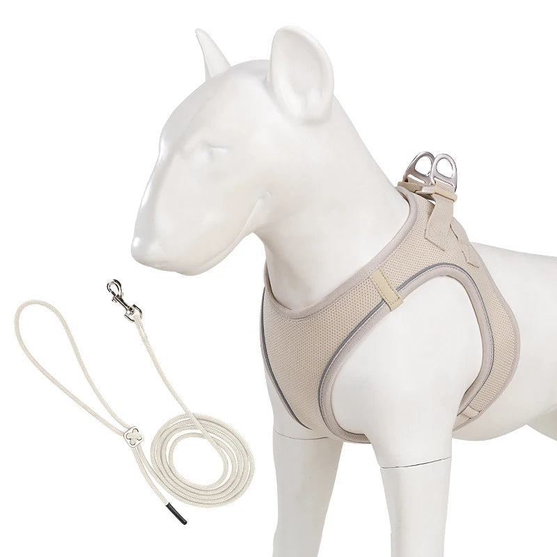 Adjustable Reflective Dog Harness Leash Set - PetAura