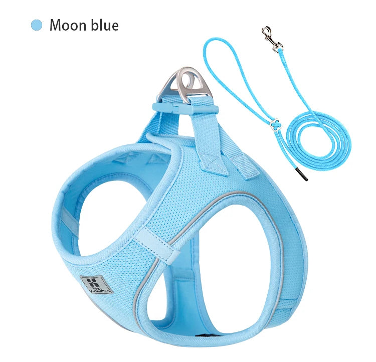 Adjustable Reflective Dog Harness Leash Set - PetAura