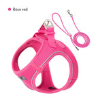 Adjustable Reflective Dog Harness Leash Set - PetAura