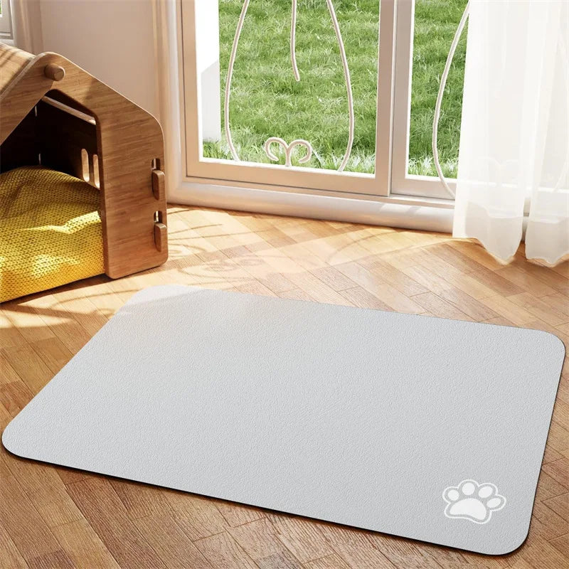 Absorbent Pet Feeding Mat - Non-Slip & Easy Clean for Dogs and Cats