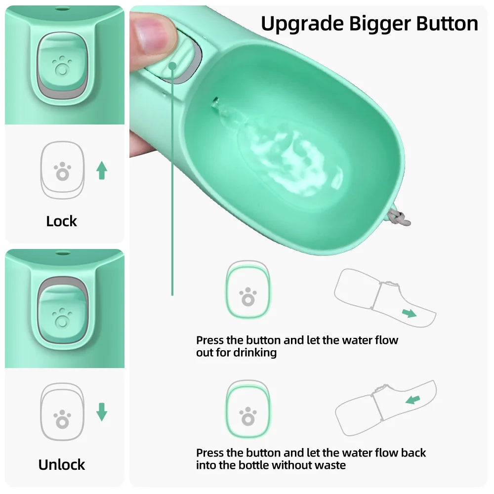 Portable Dog Water Bottle - Leakproof Travel Pet Dispenser