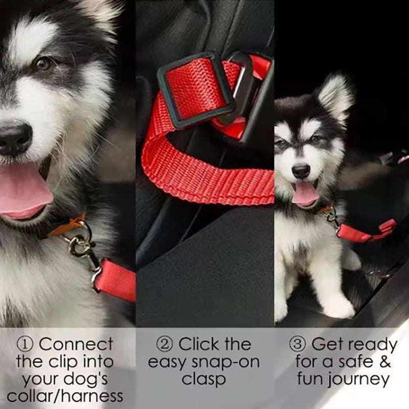Adjustable Dog Car Seat Belt - PetAura Safety Harness