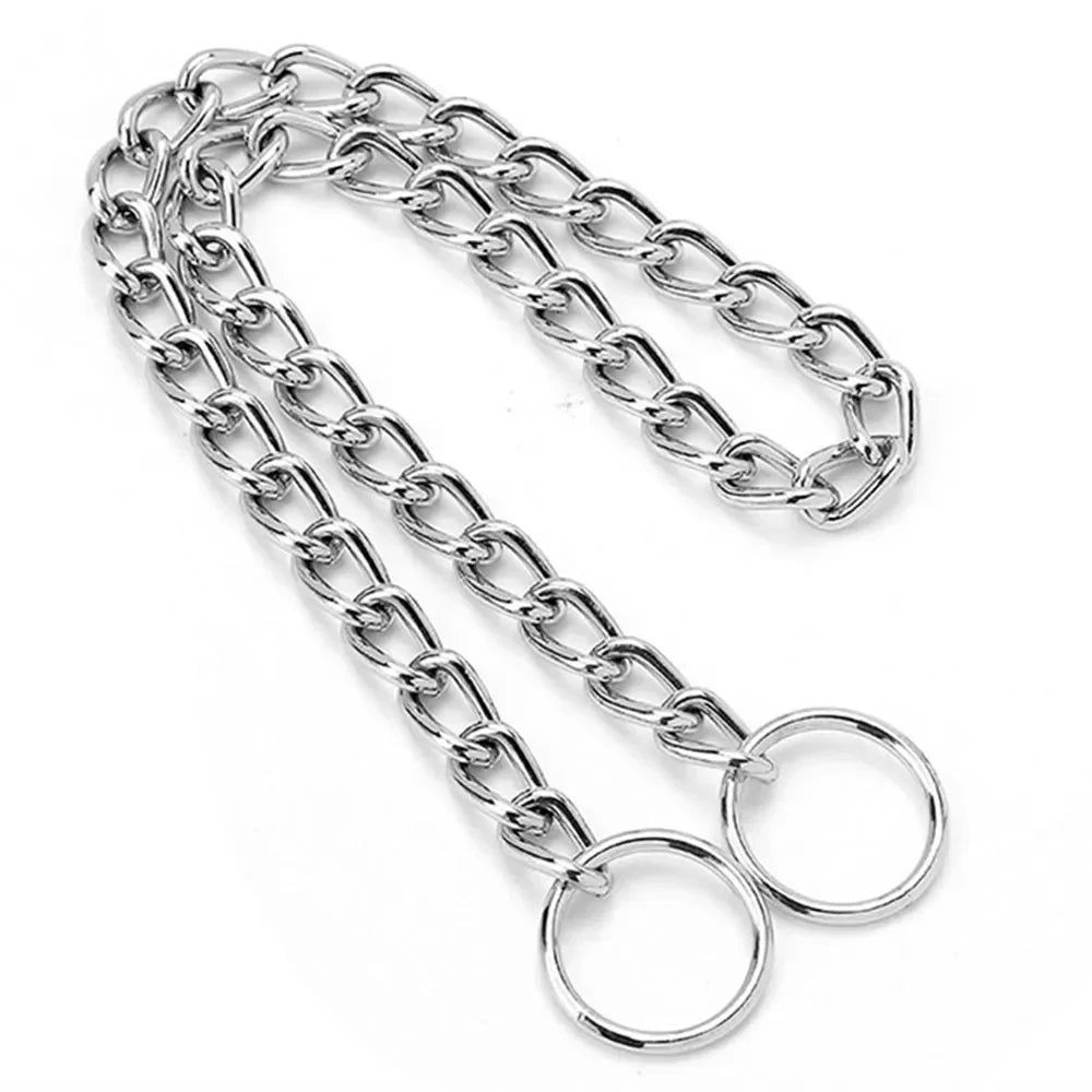 Stainless Steel Snake Chain Dog Collar - Adjustable Training Collar - PetAura