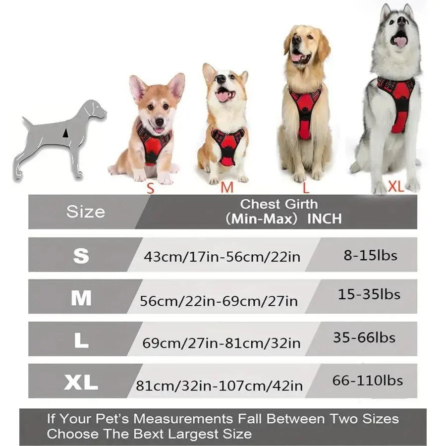 Comfortable Dog Harness Vest with Leash - PetAura