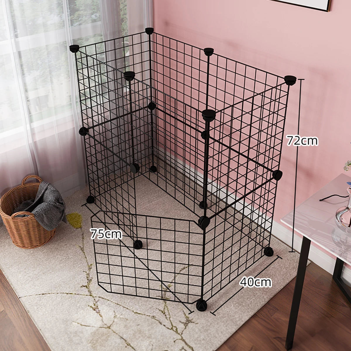 Dog cage Wire mesh fence indoor teddy animal escape barrier