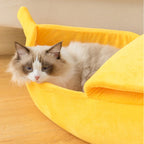 Banana Cat Bed - PetAura