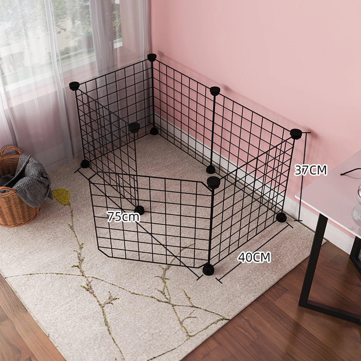 Dog cage Wire mesh fence indoor teddy animal escape barrier