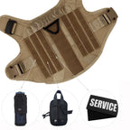 Tactical Dog Harness with Leash and Pouches - PetAura