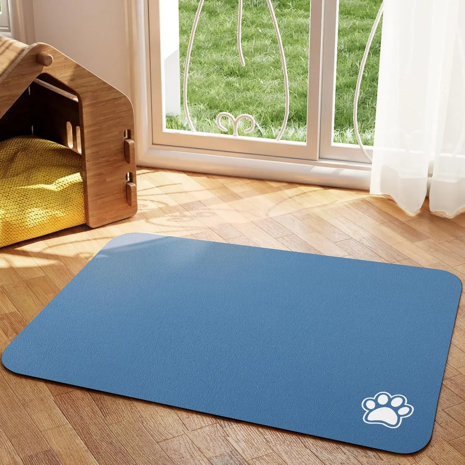 Absorbent Pet Feeding Mat - Non-Slip & Easy Clean for Dogs and Cats