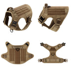 Tactical Dog Harness with Leash and Pouches - PetAura