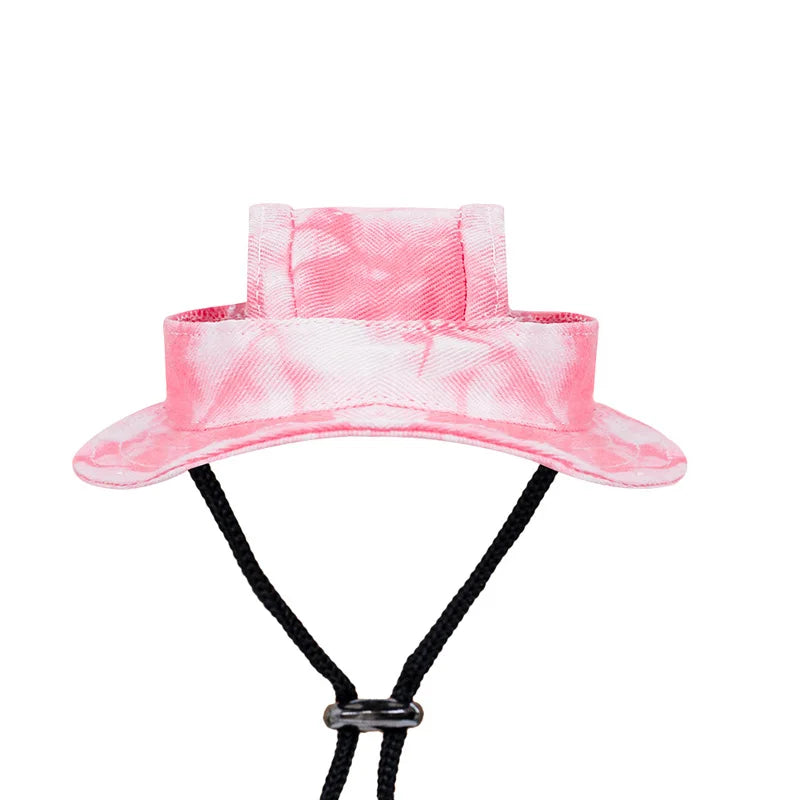 Pet Sun Hat with Ear Holes - Adjustable Summer Cap for Dogs and Cats