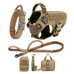 Tactical Dog Harness with Leash and Pouches - PetAura