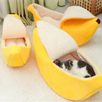 Banana Cat Bed - PetAura