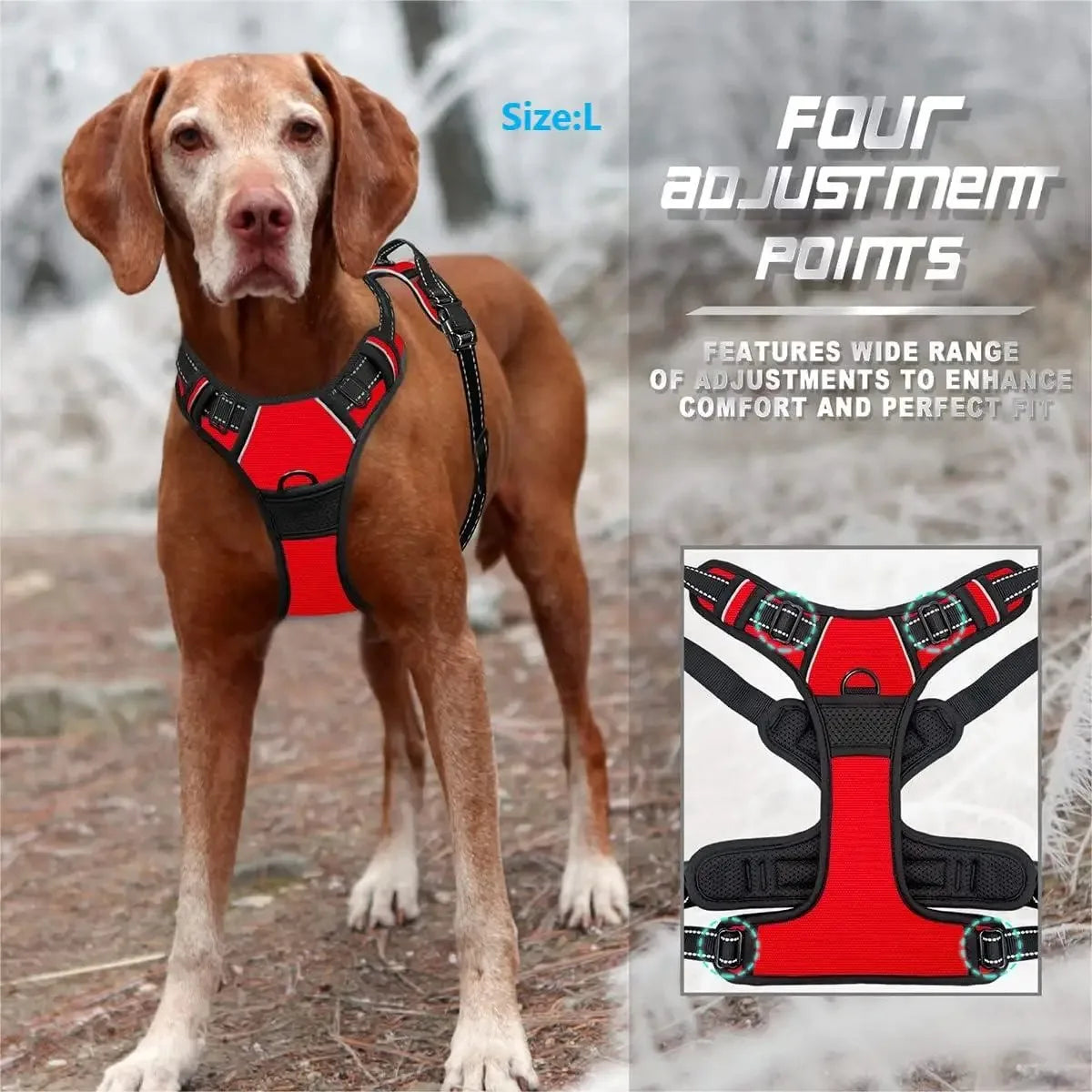 Comfortable Dog Harness Vest with Leash - PetAura