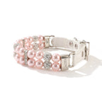 Elegant Pearl Pet Collar with Rhinestones - PetAura